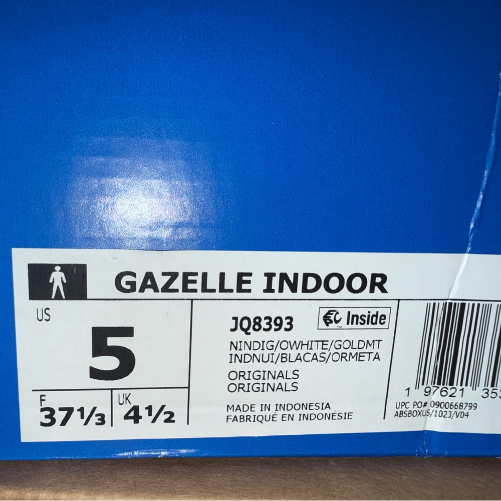 NWT Adidas Gazelle Indoor Indigo - Picture 5 of 5